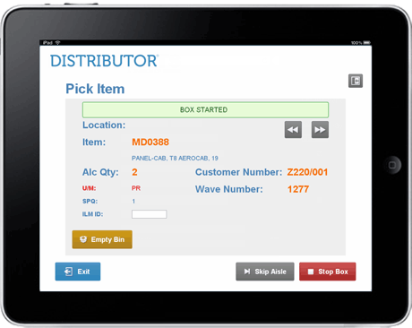 Sales reps enter orders on the go on their tablet-optimized portal